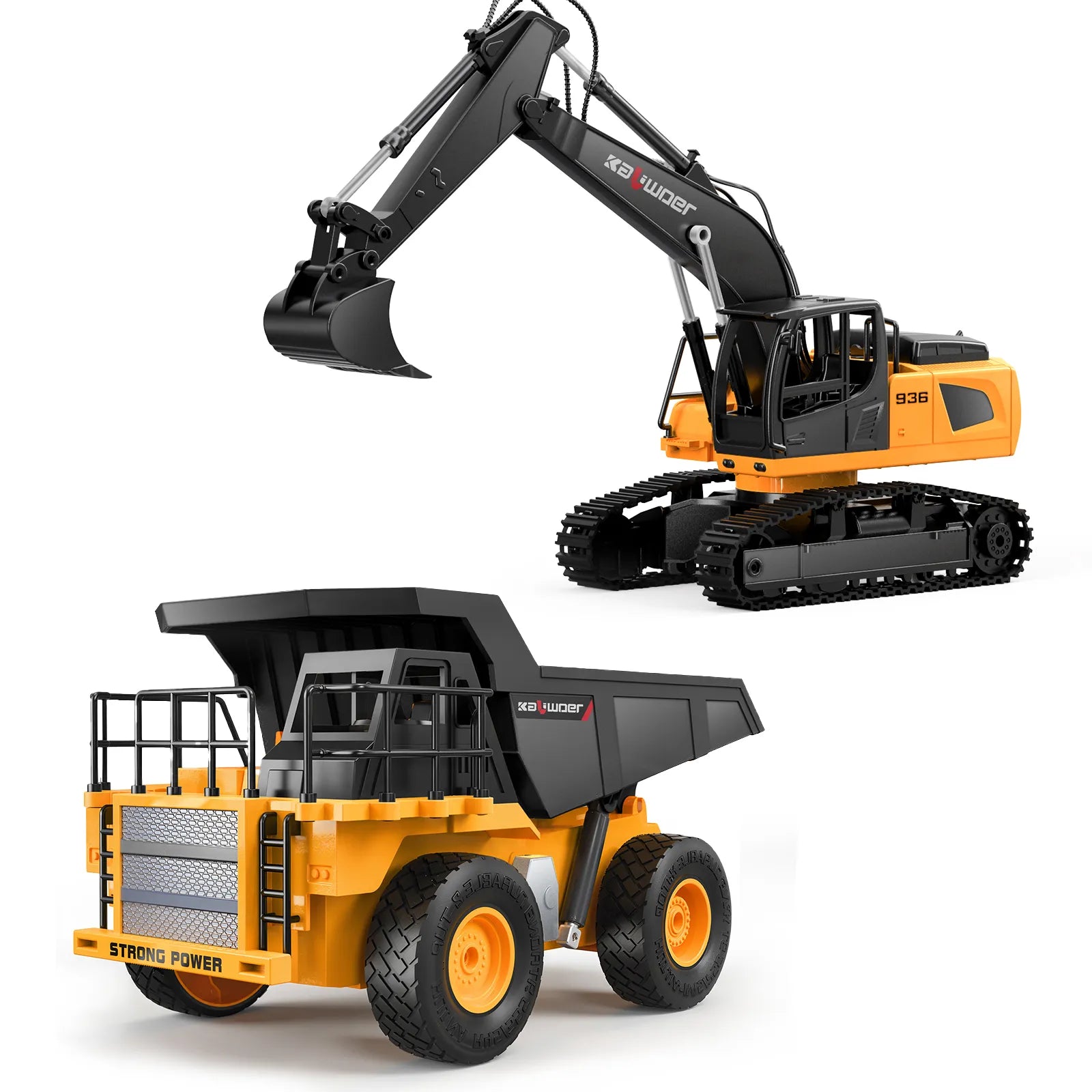 Ruko 1562 RC Excavator and Dump Truck Toy Set