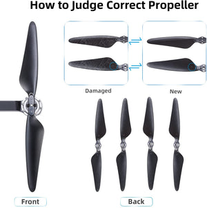 Ruko F11 Series Drone Blades, Propellers for F11gim/F11gim2/F11/F11 Pro, Drone Accessories, Spare Part Replacement Foldable Propeller Props 4PCS - RuKo