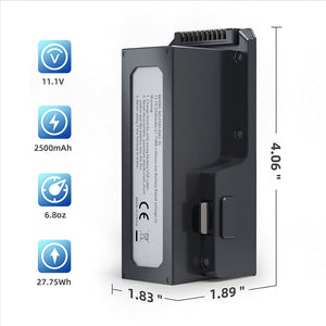 Ruko F11/F11Pro Drone Battery 11.1V 2500mAh/27.75Wh Li-po Rechargeable Battery and USB Cable for F11/F11Pro RC Quadcopter Drone Black F11 Battery - RuKo