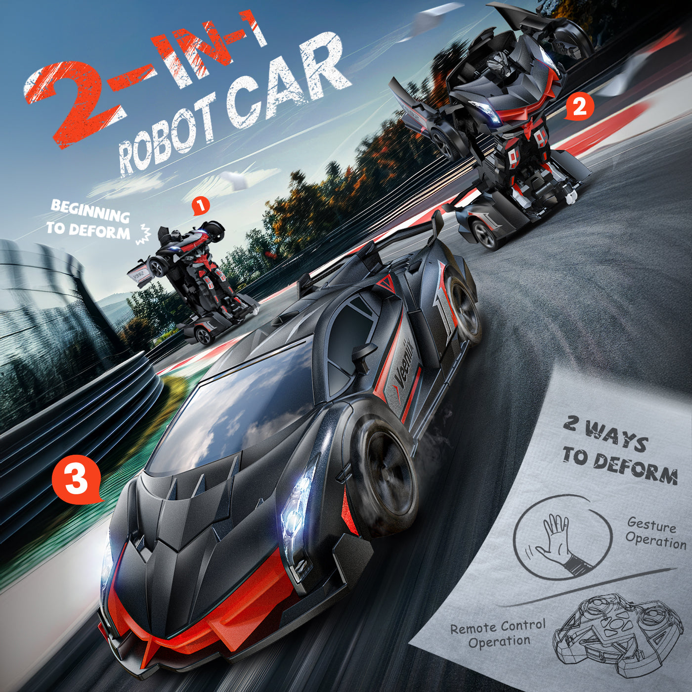 Veeniix V992 Transform Remote Control Car – Ruko