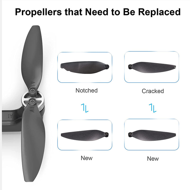 Propellers of Ruko U11 Pro Drone, Spare Parts Drone Accessories Kits for Drone U11 Pro 4 Pairs - RuKo